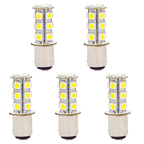 DC10-30V, BA15D DC Bayonet Base LED Bulb, 3.5 Watts, 35W Equivalent, 5-Pack